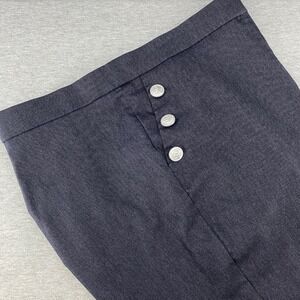 JONES & CO Jones New York Womens 2X Navy Blue Sailor Nautical Button Pants‎ Crop